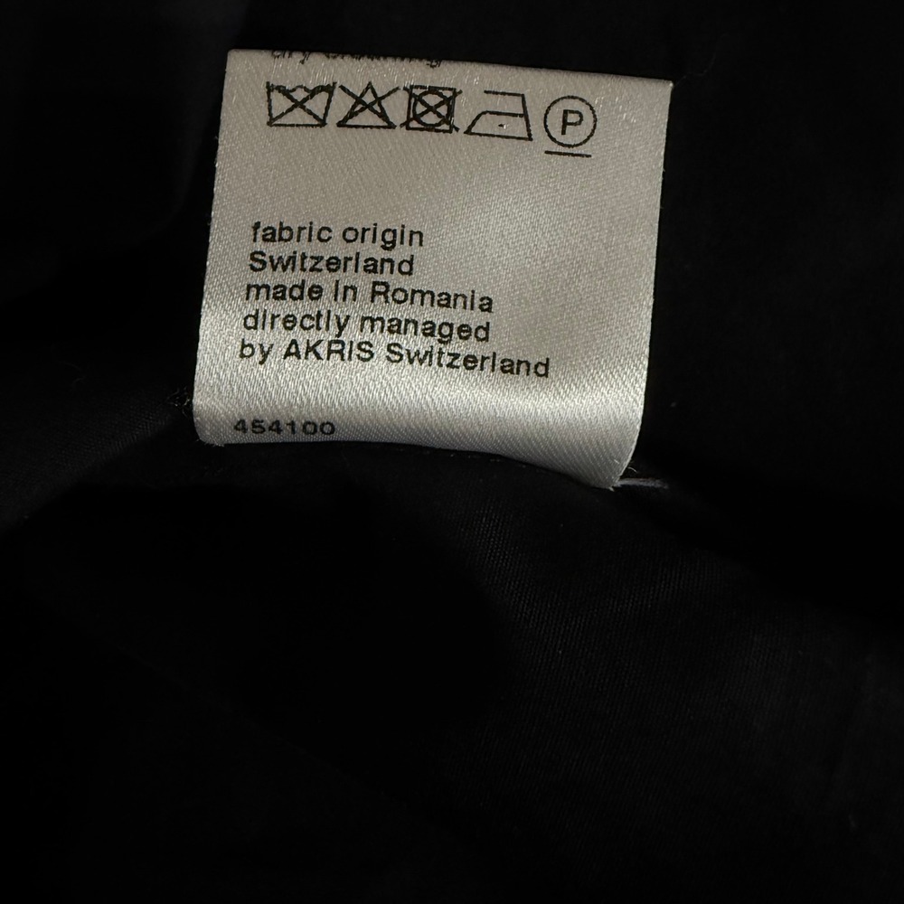 Akris Punto Blouse Womens 8 Black Excellent Ruffle Front Sleeveless Cotton Top - Picture 7 of 9